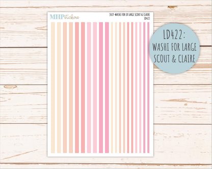 JULY Neutral Color Stickers for the Large Scout & Claire Laurel Denise Planners || PTN26