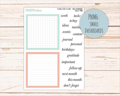 AUGUST Neutral Color Stickers for the Large Scout & Claire Laurel Denise Planners || PTN26