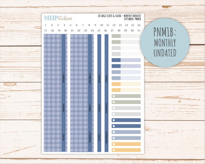SEPTEMBER Neutral Color Stickers for the Large Scout & Claire Laurel Denise Planners || PTN26