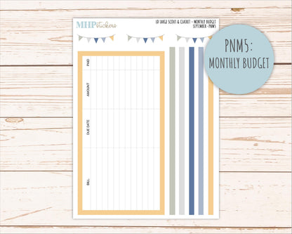 SEPTEMBER Neutral Color Stickers for the Large Scout & Claire Laurel Denise Planners || PTN26
