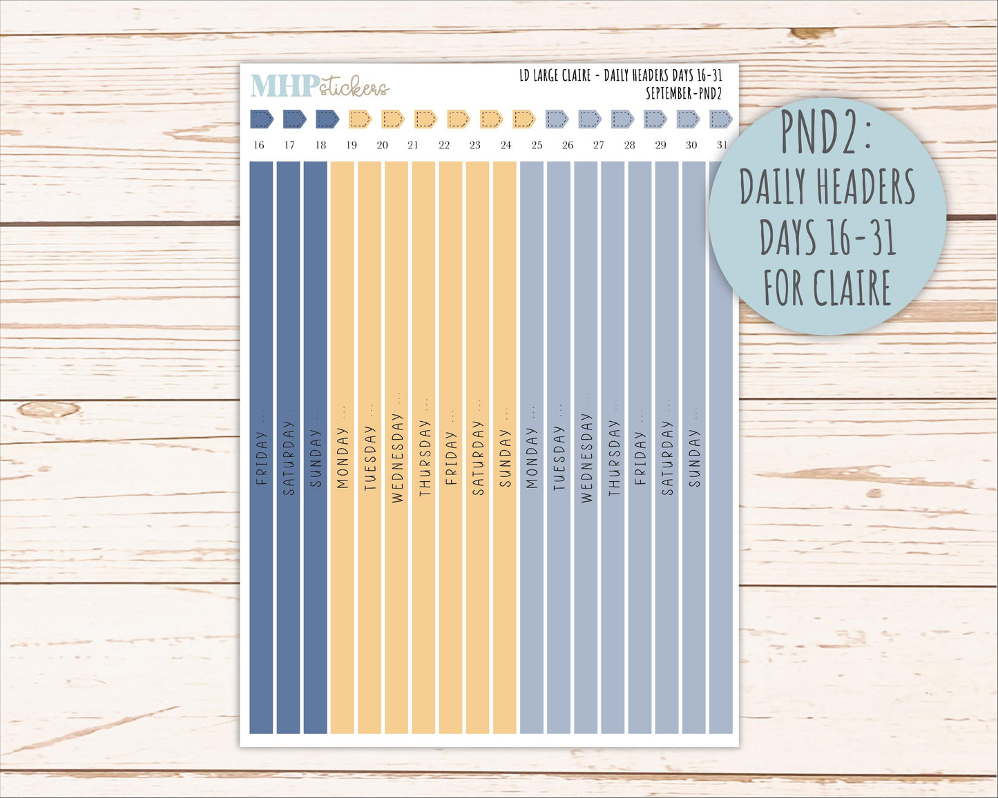 SEPTEMBER Neutral Color Stickers for the Large Scout & Claire Laurel Denise Planners || PTN26