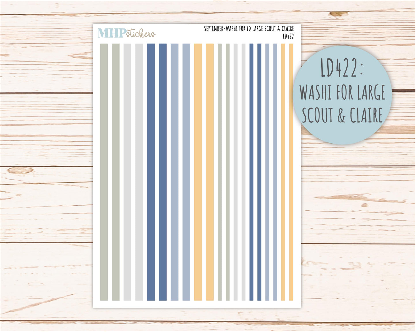 SEPTEMBER Neutral Color Stickers for the Large Scout & Claire Laurel Denise Planners || PTN26