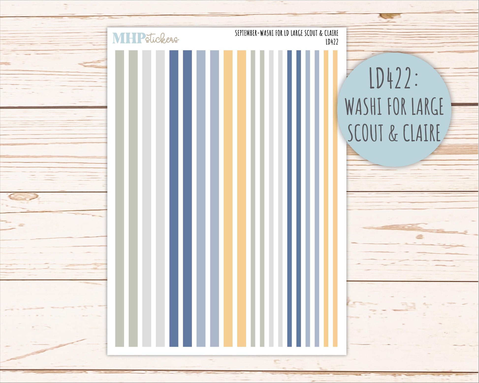 SEPTEMBER Neutral Color Stickers for the Large Scout & Claire Laurel Denise Planners || PTN26