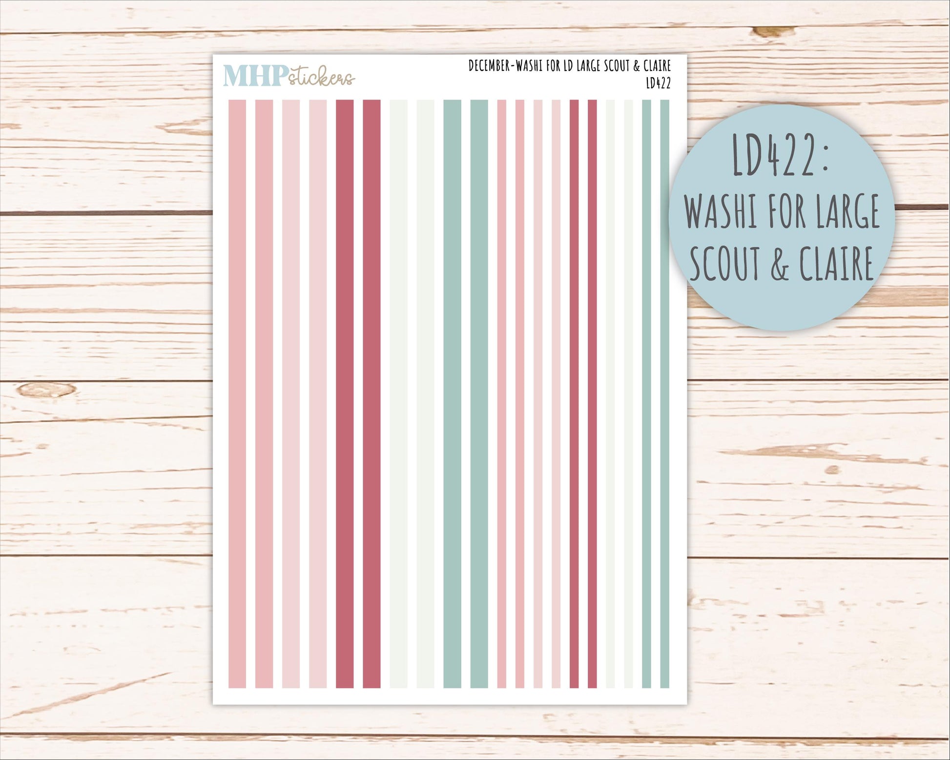 DECEMBER Neutral Color Stickers for the Large Scout & Claire Laurel Denise Planners || PTN26