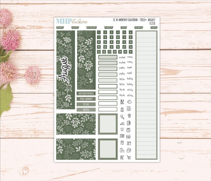Monthly Headers for A5 Erin Condren Planners. TOILE Color Way || EC218