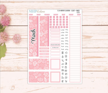 Monthly Headers for A5 Erin Condren Planners. LEGACY Color Way || EC218