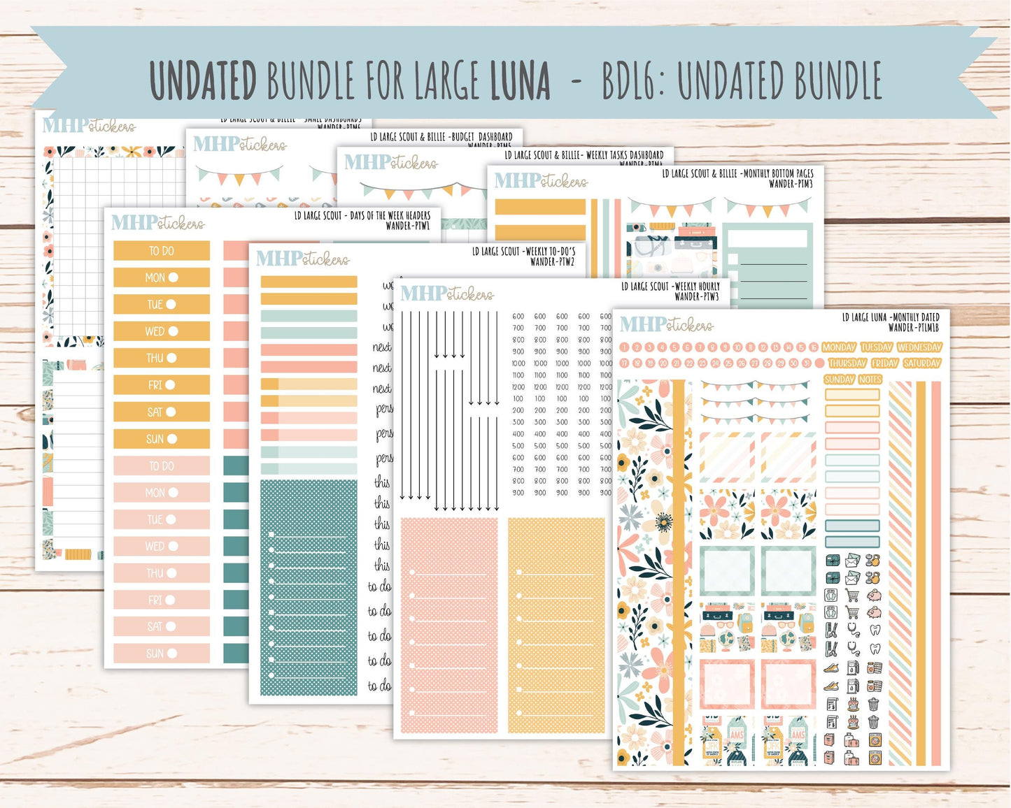 JUNE 2026 Stickers for the Large Scout & Large Claire Laurel Denise Planners "Wander" || PT