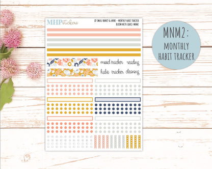 JULY 2026 Stickers for Small Nancy & Anne Laurel Denise Planners "Bloom with Grace" || MN
