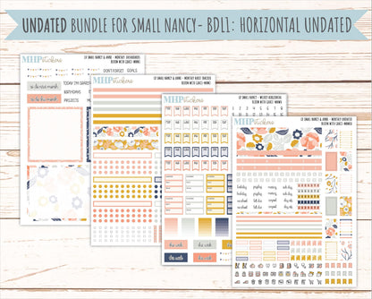 JULY 2026 Stickers for Small Nancy & Anne Laurel Denise Planners "Bloom with Grace" || MN
