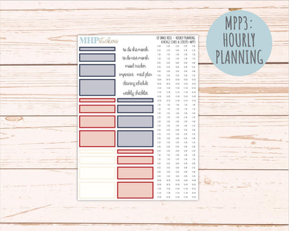 JULY 2026 Stickers for The Small Rose Laurel Denise Planner. "Vintage Stars & Stripes" || MPP