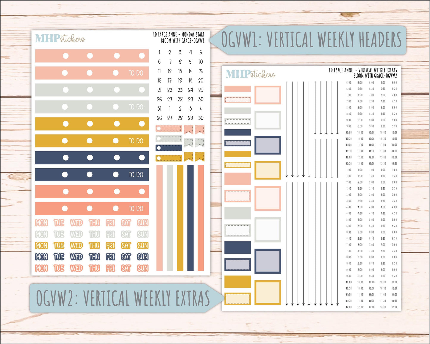 JULY 2026 Stickers for Large Nancy, Anne, & Billie Planners. Laurel Denise Planners. "Bloom with Grace" || OG
