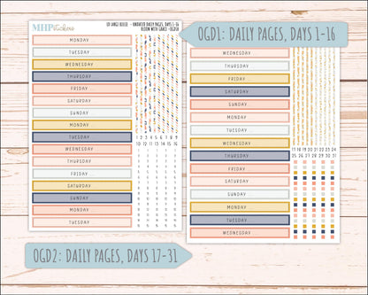 JULY 2026 Stickers for Large Nancy, Anne, & Billie Planners. Laurel Denise Planners. "Bloom with Grace" || OG