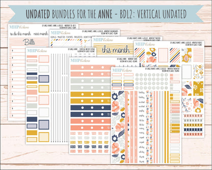 JULY 2026 Stickers for Large Nancy, Anne, & Billie Planners. Laurel Denise Planners. "Bloom with Grace" || OG