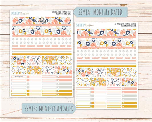 JULY 2026 Stickers for the Small Scout Planner. For Laurel Denise Planners. "Bloom with Grace" ||SS