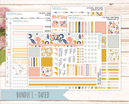 JULY Stickers for The Valerie Laurel Denise Planner "Bloom with Grace" || TC
