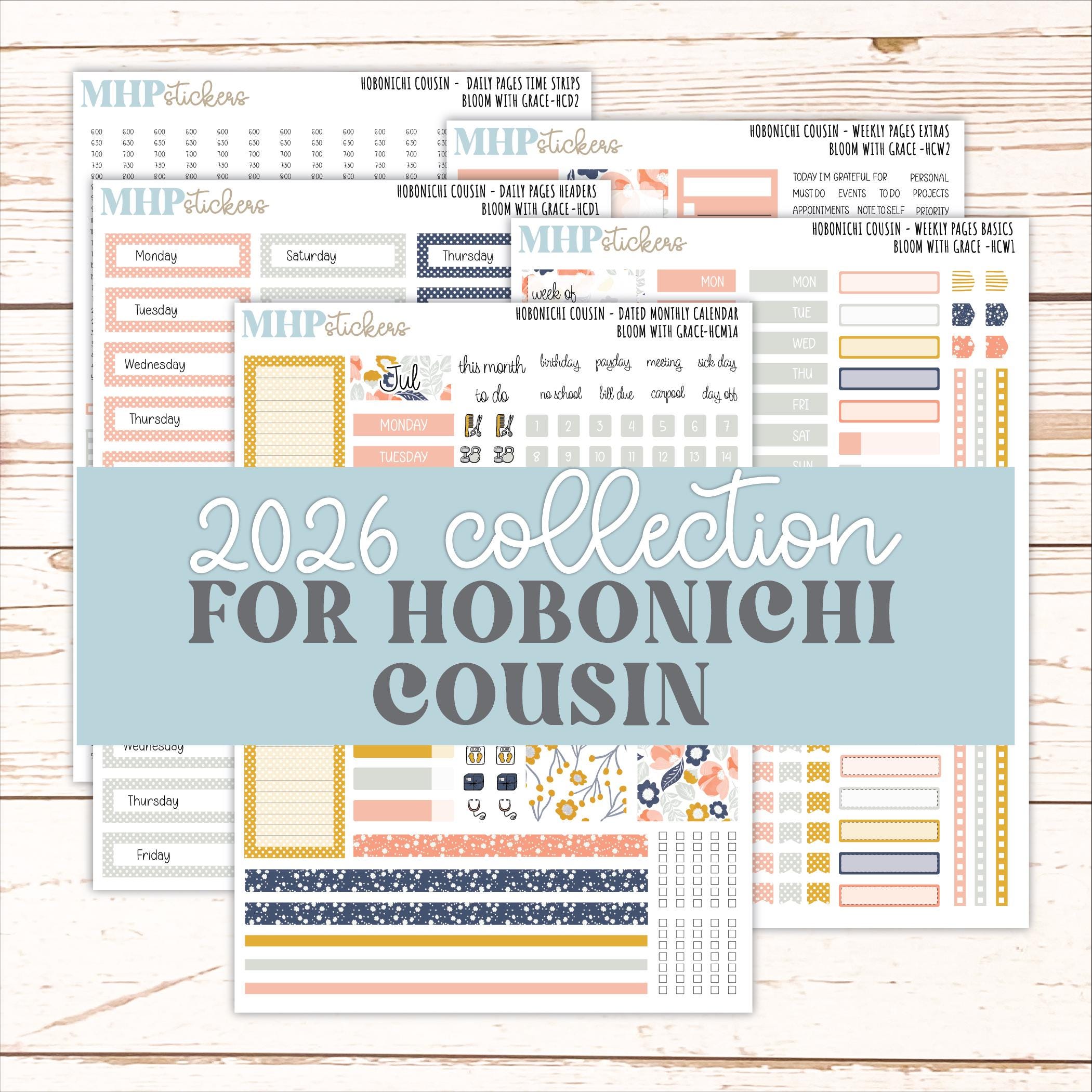 For Hobonichi Cousin A5 – My Happy Place Stickers