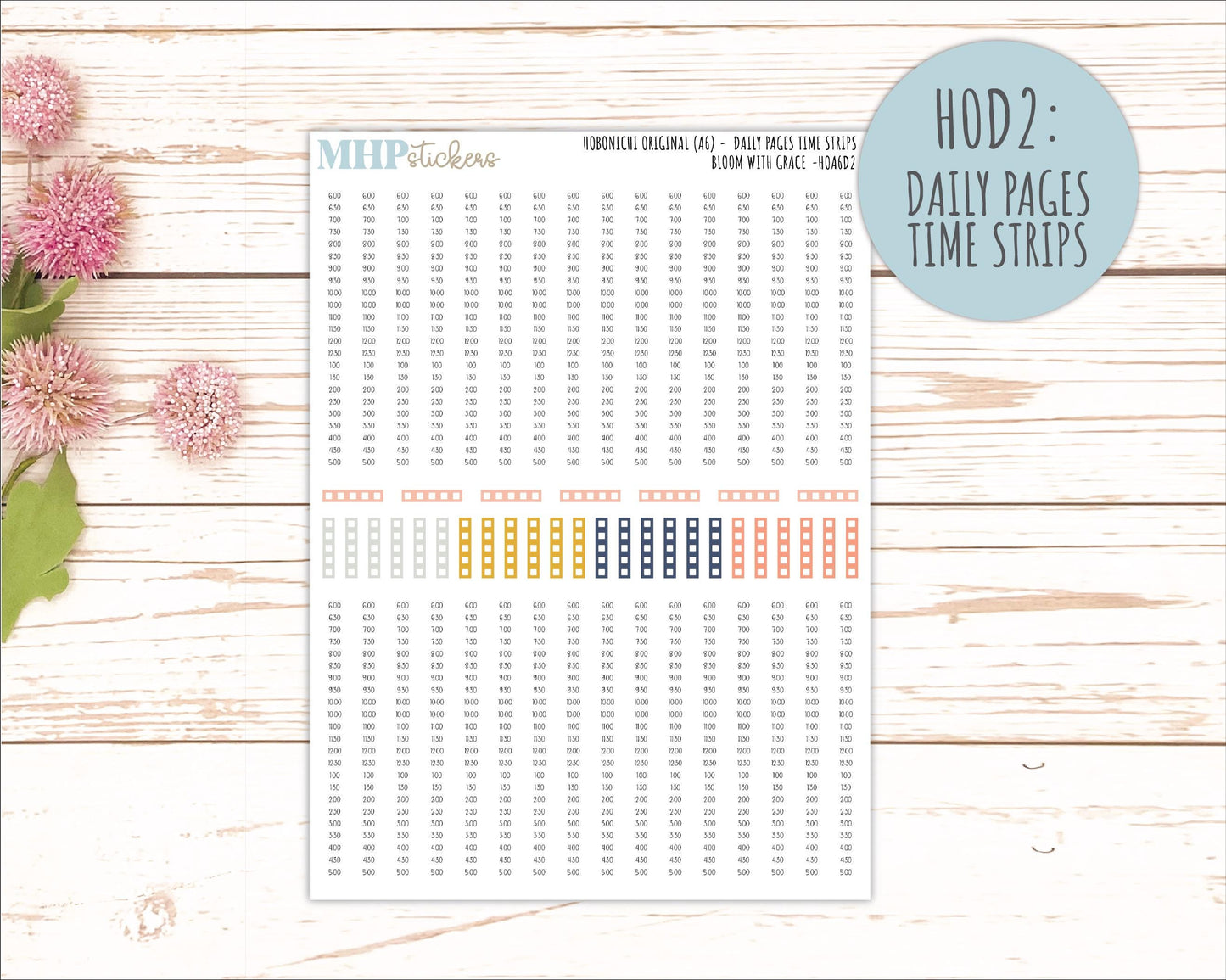 JULY 2026 Stickers for Hobonichi Techo Original. A6 Planners "Bloom with Grace" || HO
