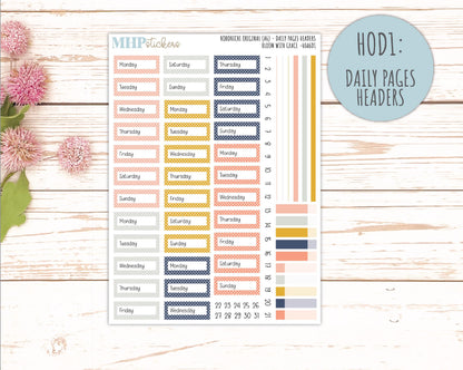 JULY 2026 Stickers for Hobonichi Techo Original. A6 Planners "Bloom with Grace" || HO