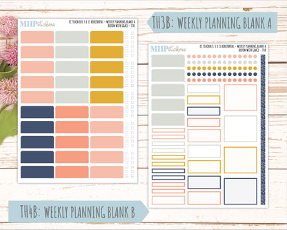 JULY Stickers for EC Teacher Lesson Planner - Horizontal Layout. 2026 Collection "Bloom with Grace" || ECTH