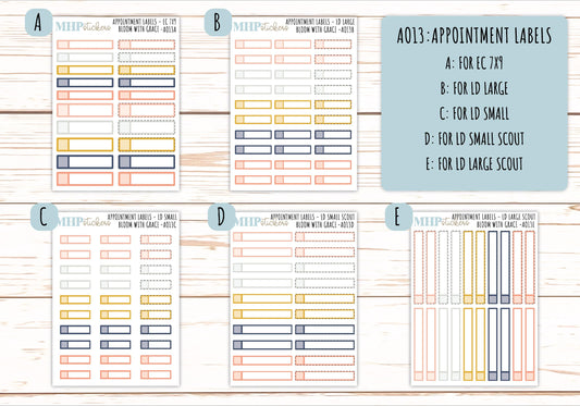 Basic Labels & Habit Trackers. ADD-Ons for Monthly Kits "Bloom with Grace" || AOBL
