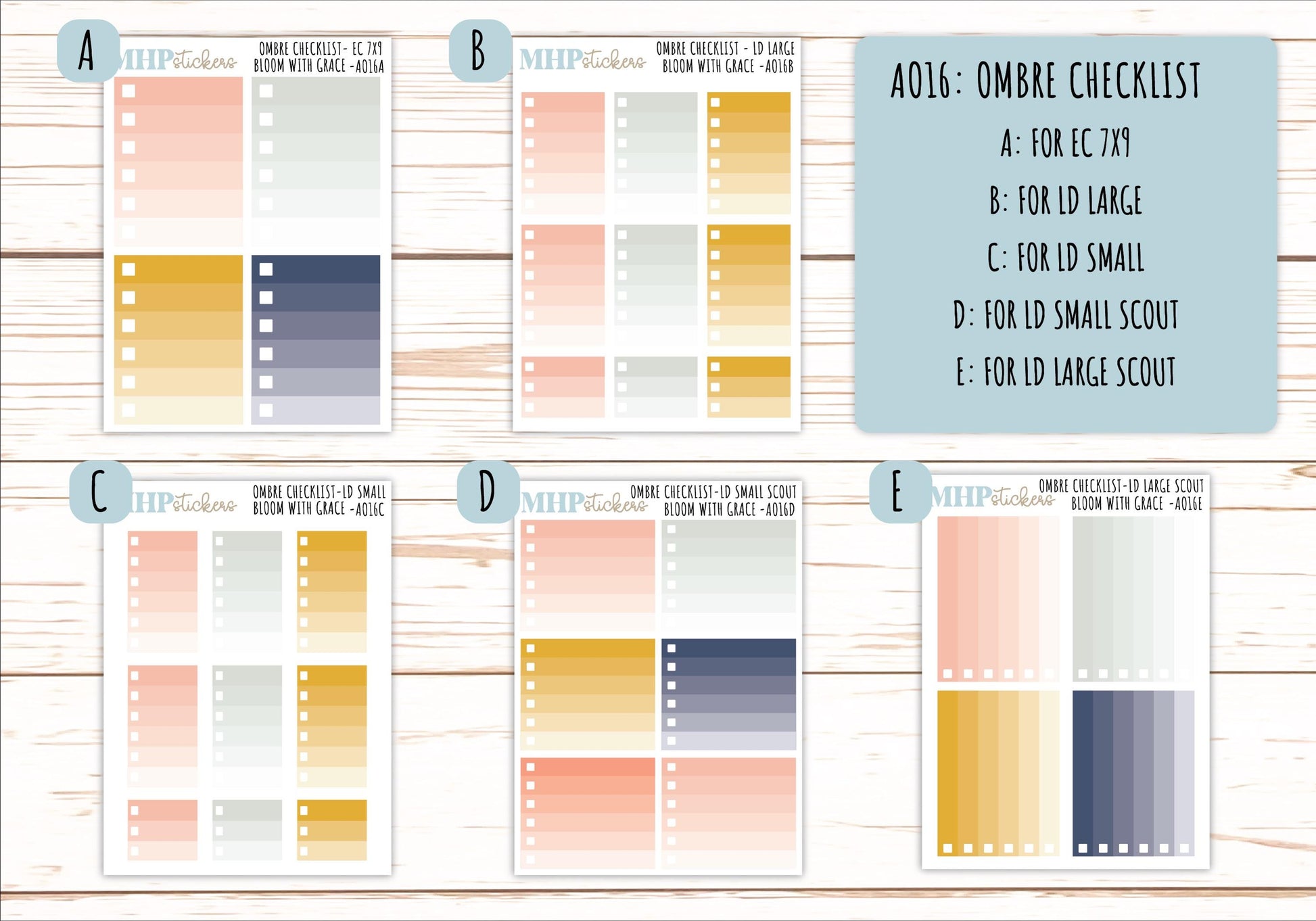 Basic Labels & Habit Trackers. ADD-Ons for Monthly Kits "Bloom with Grace" || AOBL