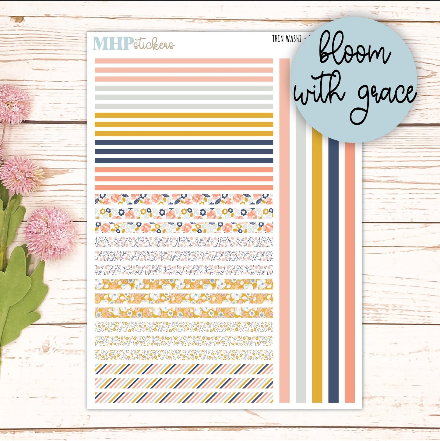 Thin Washi for Laurel Denise Planners. Planner Stickers JULY '26 || LD406