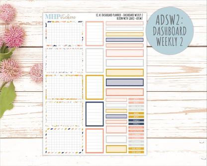 JULY Monthly Kit for A5 Erin Condren Dashboard Planners. 2026 Collection "Bloom with Grace" || ECADS