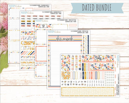 JULY Monthly Kit for A5 Erin Condren Dashboard Planners. 2026 Collection "Bloom with Grace" || ECADS