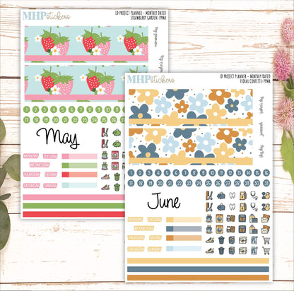 12 Monthly Sheet Set for Laurel Denise's Large Rose Planner (Formerly Project Planner). 2025 Designs || LD442