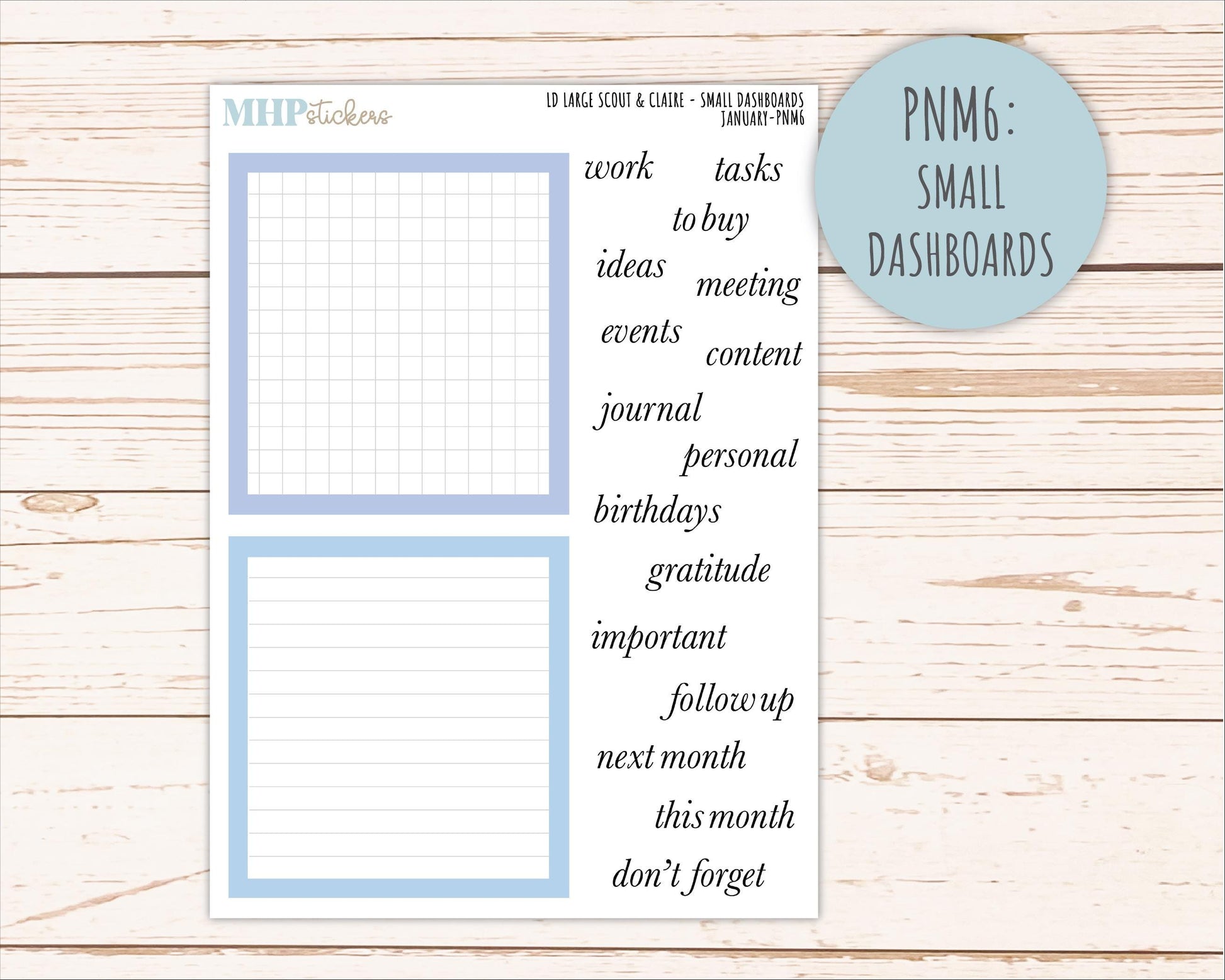 JANUARY Neutral Color Stickers for the Large Scout & Claire Laurel Denise Planners || PTN26