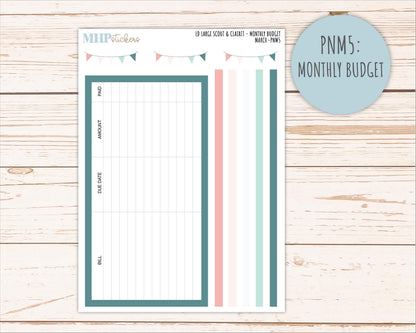 MARCH Neutral Color Stickers for the Large Scout & Claire Laurel Denise Planners || PTN26