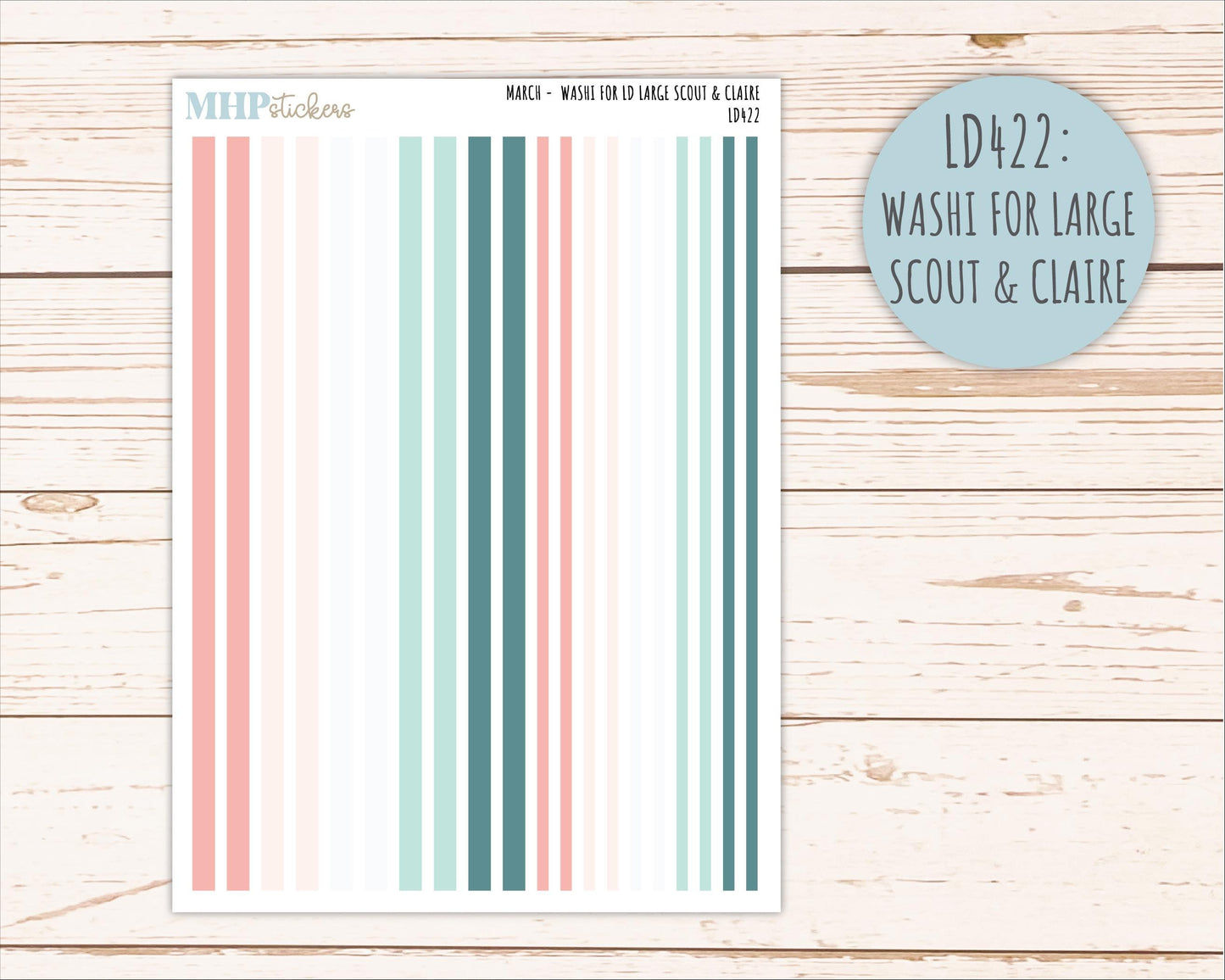 MARCH Neutral Color Stickers for the Large Scout & Claire Laurel Denise Planners || PTN26