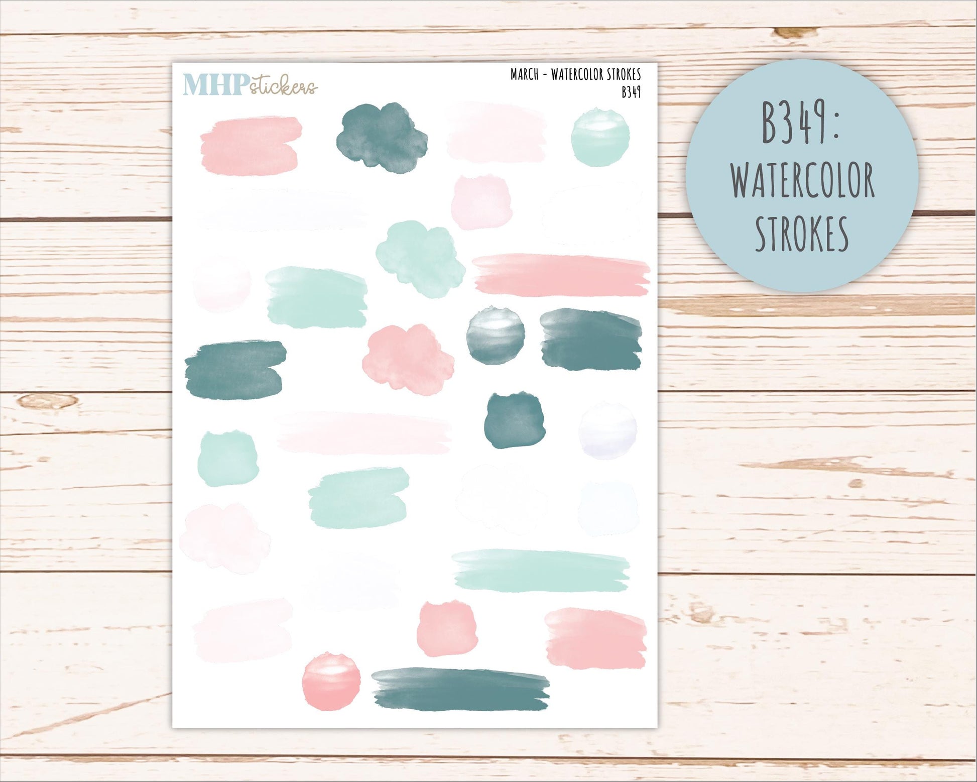 MARCH Neutral Color Stickers for the Large Scout & Claire Laurel Denise Planners || PTN26