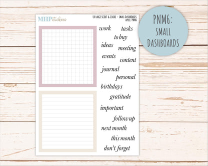 APRIL Neutral Color Stickers for the Large Scout & Claire Laurel Denise Planners || PTN26
