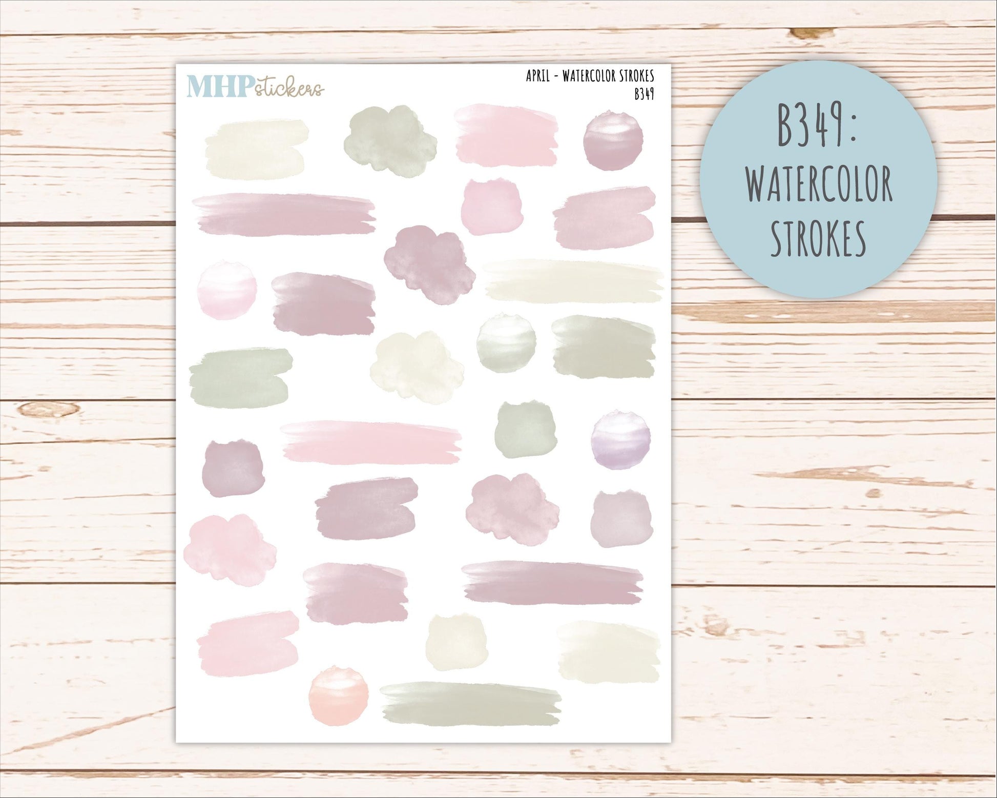 APRIL Neutral Color Stickers for the Large Scout & Claire Laurel Denise Planners || PTN26