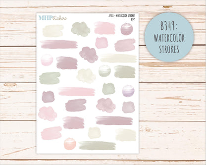 APRIL Neutral Color Stickers for the Large Scout & Claire Laurel Denise Planners || PTN26