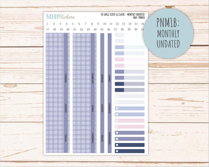 MAY Neutral Color Stickers for the Large Scout & Claire Laurel Denise Planners || PTN26