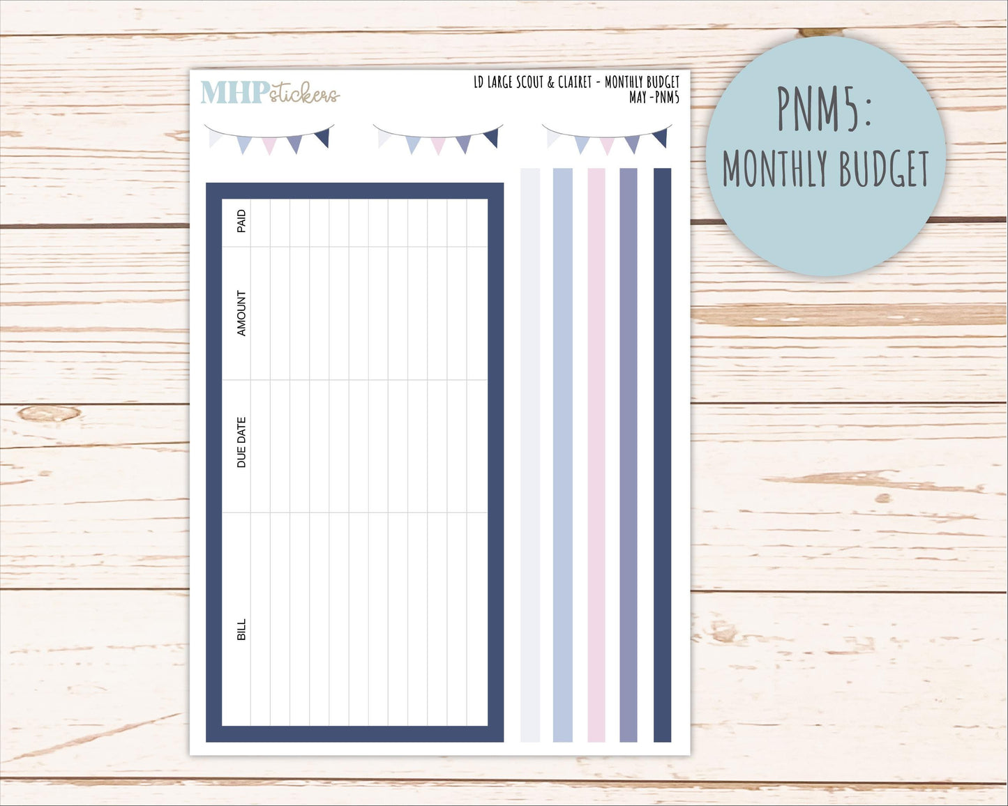 MAY Neutral Color Stickers for the Large Scout & Claire Laurel Denise Planners || PTN26