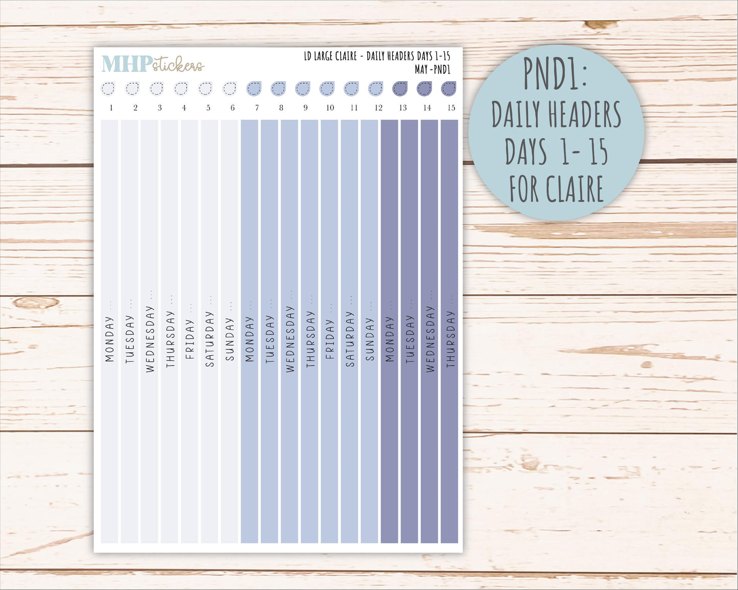 MAY Neutral Color Stickers for the Large Scout & Claire Laurel Denise Planners || PTN26