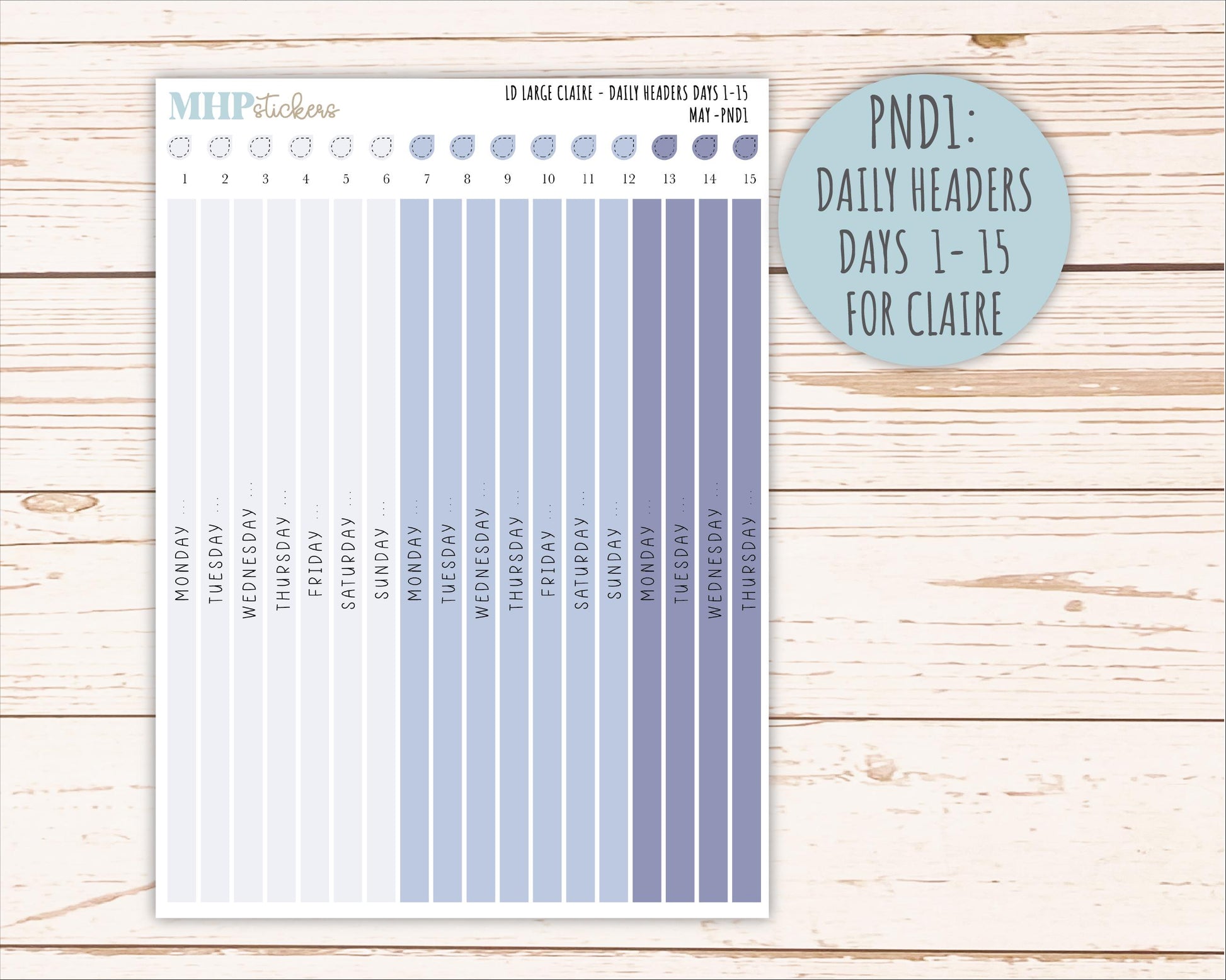 MAY Neutral Color Stickers for the Large Scout & Claire Laurel Denise Planners || PTN26