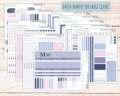 MAY Neutral Color Stickers for the Large Scout & Claire Laurel Denise Planners || PTN26