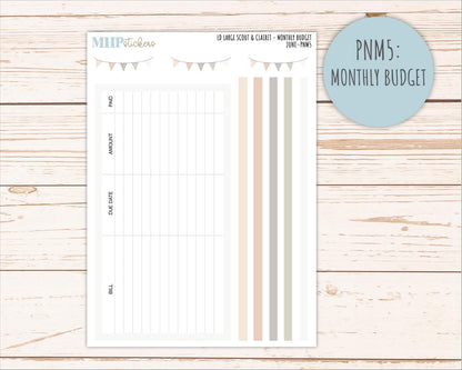 JUNE Neutral Color Stickers for the Large Scout & Claire Laurel Denise Planners || PTN26