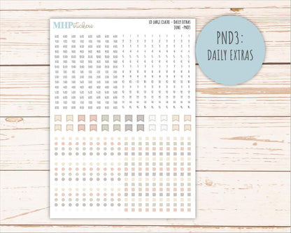 JUNE Neutral Color Stickers for the Large Scout & Claire Laurel Denise Planners || PTN26