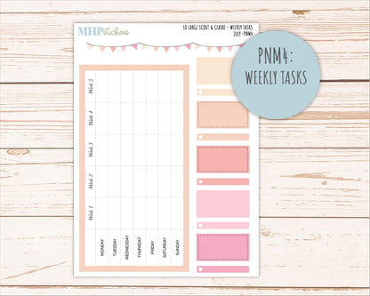 JULY Neutral Color Stickers for the Large Scout & Claire Laurel Denise Planners || PTN26