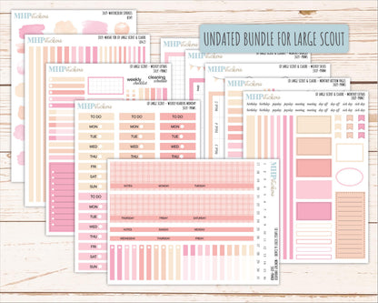 JULY Neutral Color Stickers for the Large Scout & Claire Laurel Denise Planners || PTN26