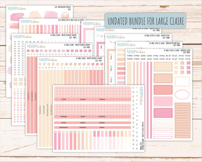 JULY Neutral Color Stickers for the Large Scout & Claire Laurel Denise Planners || PTN26