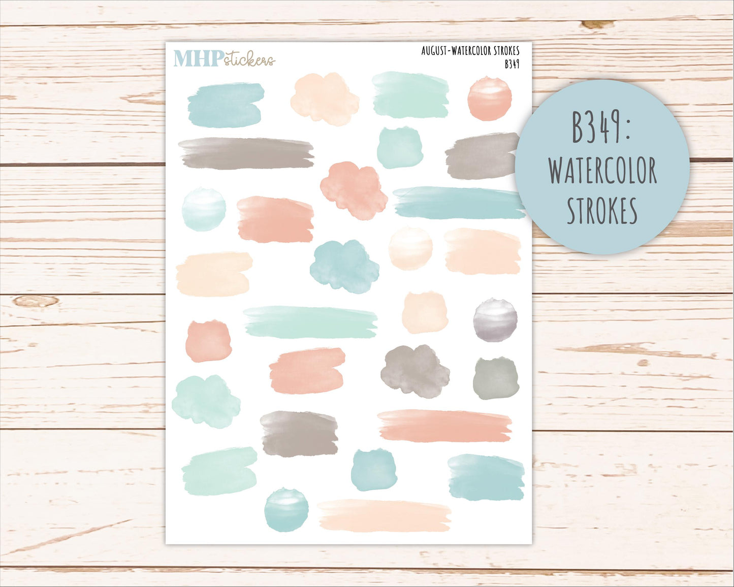 AUGUST Neutral Color Stickers for the Large Scout & Claire Laurel Denise Planners || PTN26