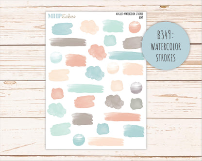 AUGUST Neutral Color Stickers for the Large Scout & Claire Laurel Denise Planners || PTN26