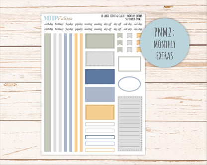SEPTEMBER Neutral Color Stickers for the Large Scout & Claire Laurel Denise Planners || PTN26