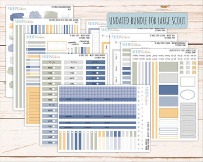 SEPTEMBER Neutral Color Stickers for the Large Scout & Claire Laurel Denise Planners || PTN26